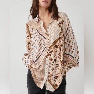 Free People $128 Retail Button Down Shirt
